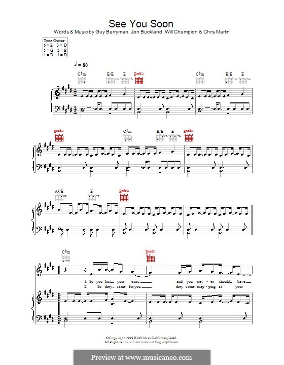 See You Soon (Coldplay) by C. Martin, G. Berryman, J. Buckland, W