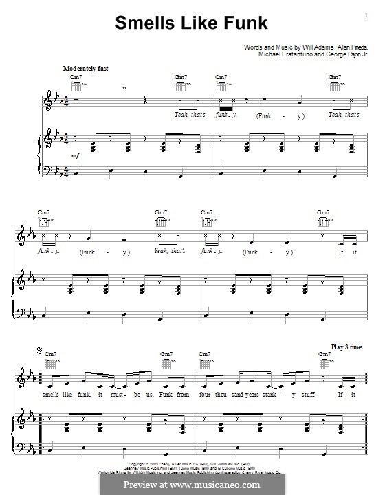 Smells Like Funk (The Black Eyed Peas): For voice and piano (or guitar) by apl.de.ap, Michael Fratantuno, will.i.am