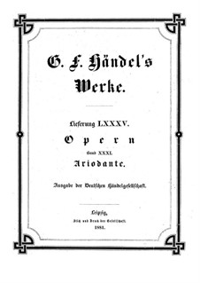 Ariodante, HWV 33: Full score by Georg Friedrich Händel