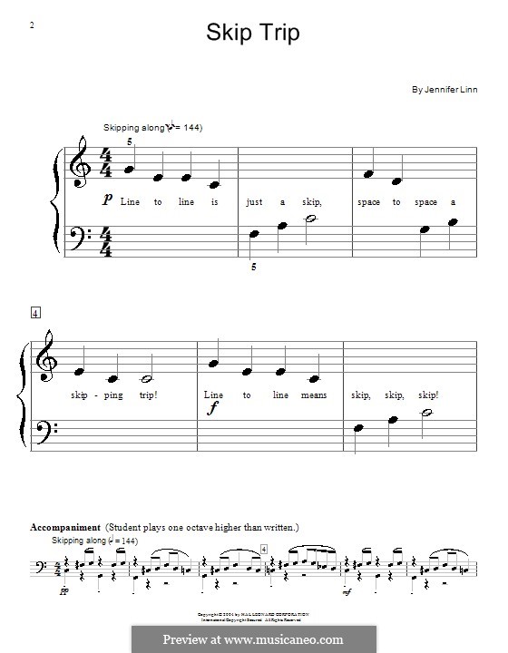 Skip Trip: For piano by Jennifer Linn