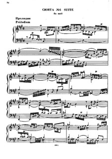 Suite No.6 in F Sharp Minor, HWV 431: For piano by Georg Friedrich Händel