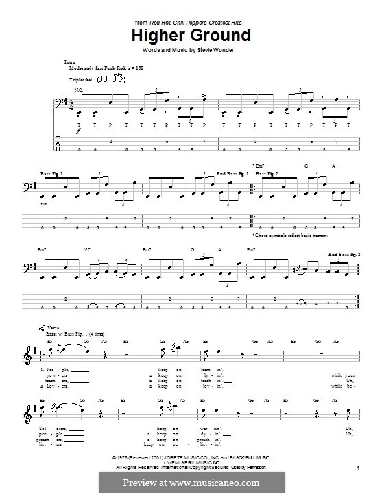 higher ground bass tab