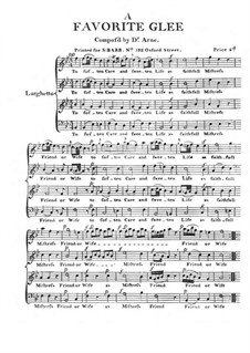 Favorite Glee: Favorite Glee by Thomas Augustine Arne