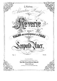 Rêverie, Op.3: Rêverie by Leopold Auer
