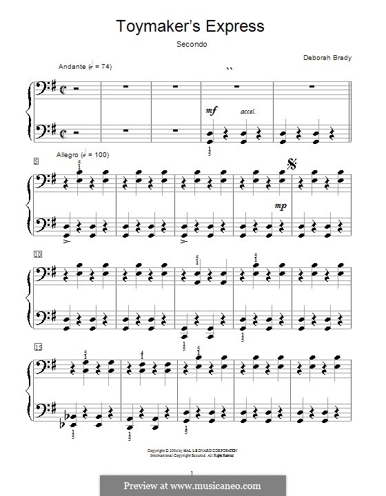 Toymaker's Express: For piano by Deborah Brady