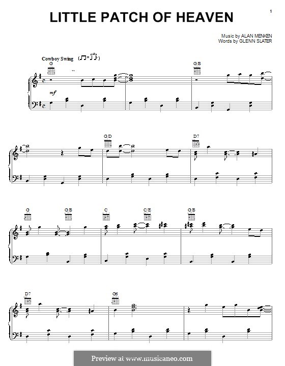 Little Patch of Heaven (from Home on the Range): For voice and piano (or guitar) by Alan Menken