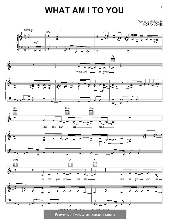 What am I to You by N. Jones sheet music on MusicaNeo