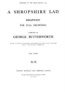 Shropshire Lad: Shropshire Lad by George Butterworth