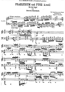 Prelude for Organ in A Minor, BuxWV 153: Version for piano by Dietrich Buxtehude