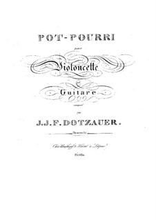 Potpourri for Cello and Guitar, Op.21: Parts by Friedrich Dotzauer