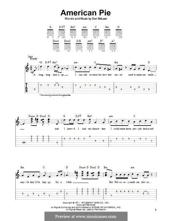 American Pie Guitar Tutorial Don McLean Guitar Lesson, Chords + Strumming