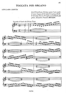 Toccata for Organ: Toccata for Organ by Girolamo Diruta