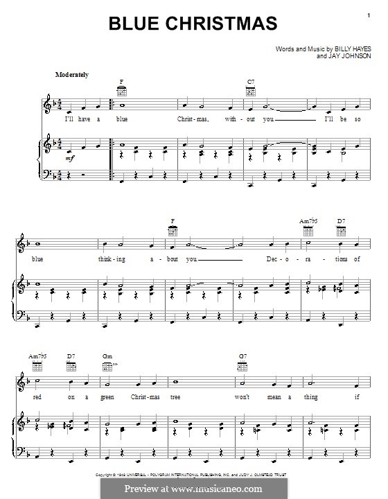 Vocal version: Für Stimme mit Klavier oder Gitarre (Elvis Presley) by Billy Hayes, Jay Johnson