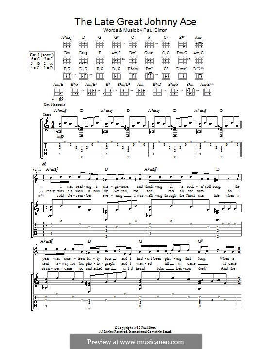 The Late Great Johnny Ace von P. Simon Noten auf MusicaNeo