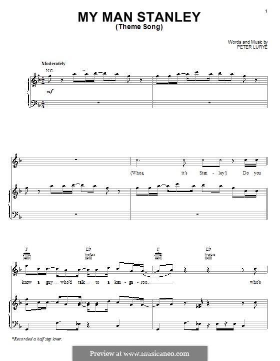 My Man Stanley (Theme Song): Für Stimme und Klavier (oder Gitarre) by Peter Lurye