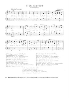 Mantellied: Für Stimme und Klavier by Carl Eberwein