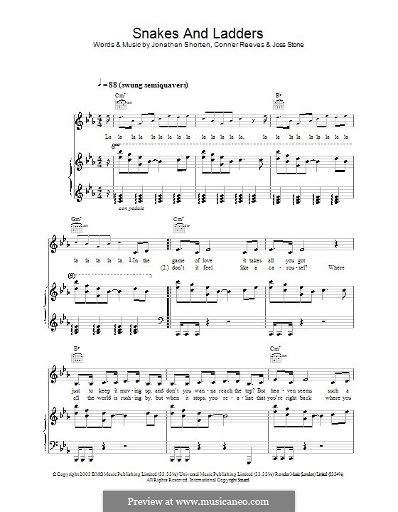 Snakes and Ladders: Für Stimme und Klavier (oder Gitarre) by Conner Reeves, Jonathan Shorten