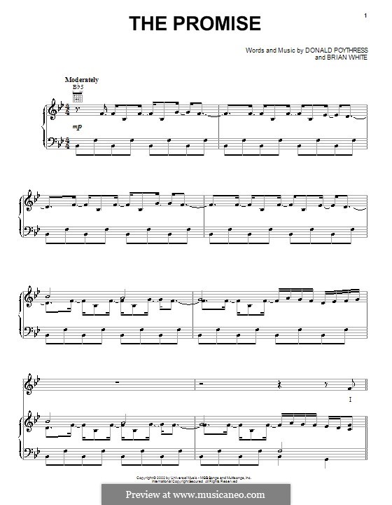 The Promise (The Martins): Für Stimme und Klavier (oder Gitarre) by Brian Gene White, Don Poythress