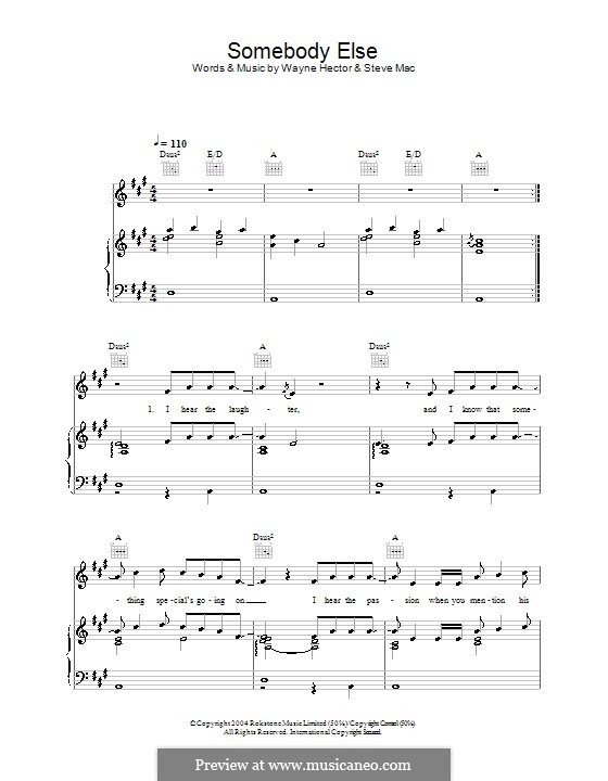 Somebody Else (Ronan Keating): Für Stimme und Klavier (oder Gitarre) by Steve Mac, Wayne Anthony Hector