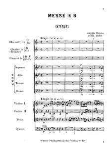 Messe in B-Dur 'Theresienmesse', Hob.XXII No.12: Messe in B-Dur 'Theresienmesse' by Joseph Haydn
