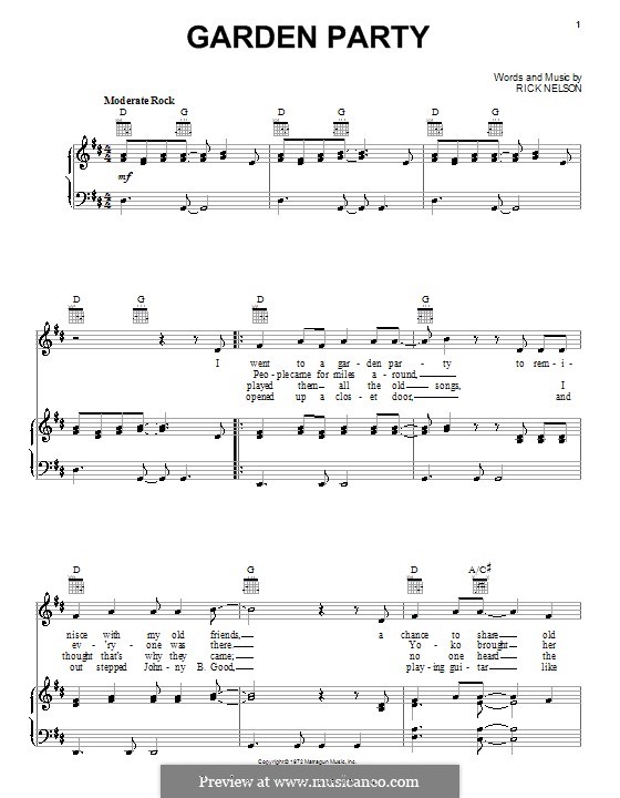 Garden Party Von R Nelson Noten Auf Musicaneo