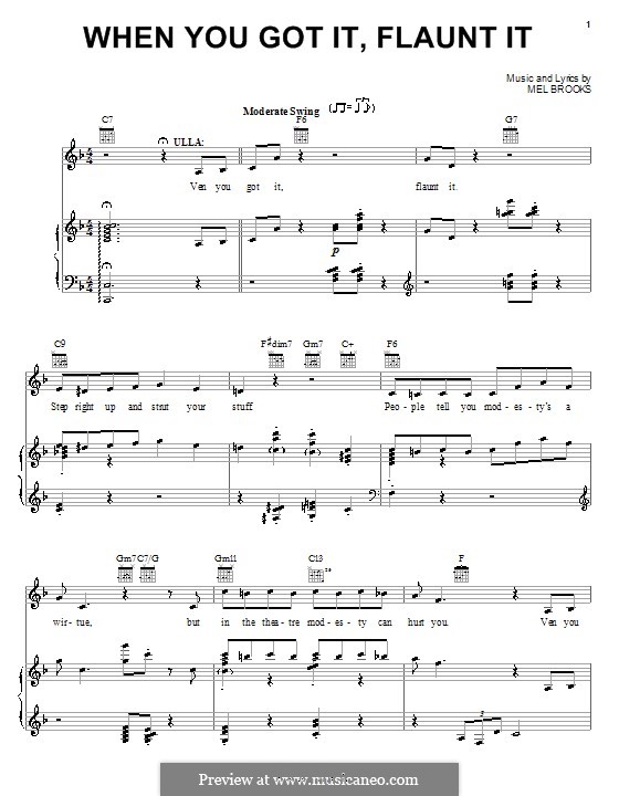 When You Got It, Flaunt It: Für Stimme und Klavier (oder Gitarre) by Mel Brooks