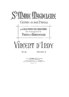Saint Maria Magdeleine, Op.23: Saint Maria Magdeleine by Vincent d' Indy