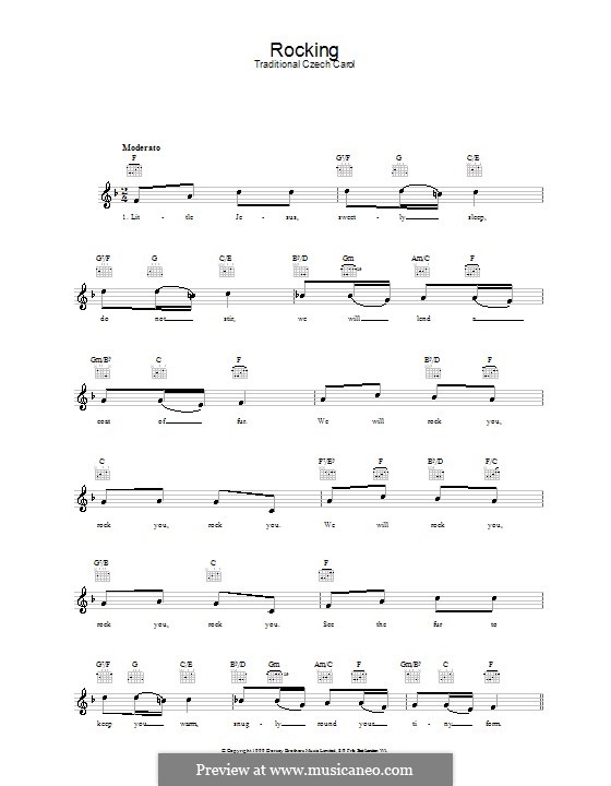 Rocking: Melodie, Text und Akkorde by folklore