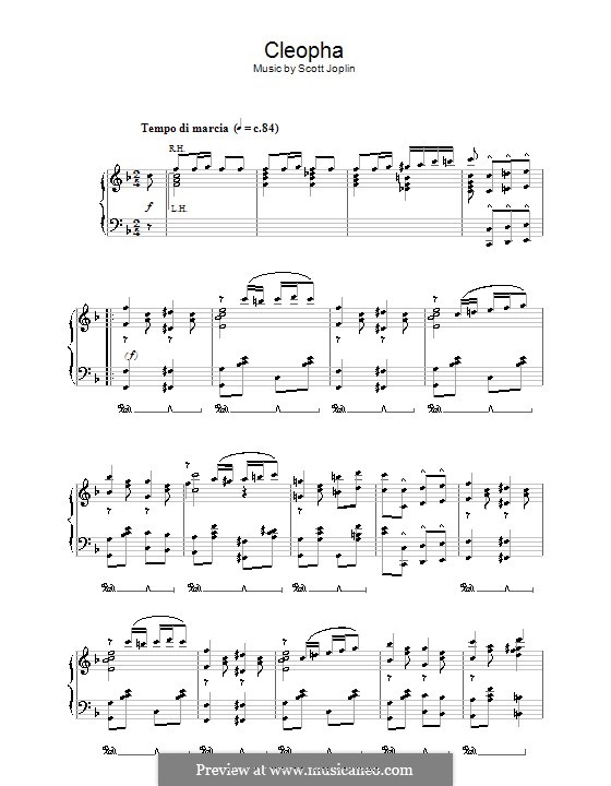 Cleopha: Für Klavier by Scott Joplin