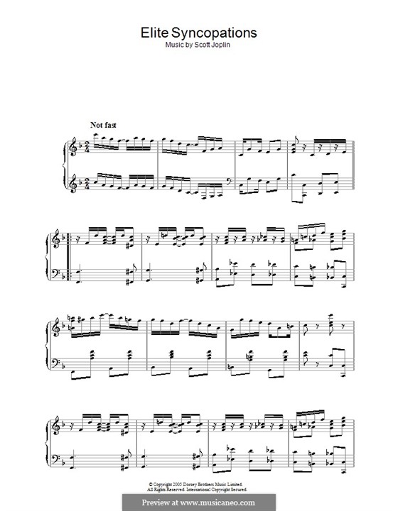 Elite Syncopations: Für Klavier by Scott Joplin