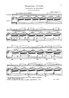 Sieben Gesänge für Stimme und Klavier, Op.21: Nr.4 Murmelndes Lüftchen für Cello und Klavier by Adolf Jensen