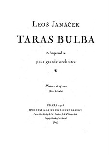 Taras Bulba, JW 6/15: Version für Klavier, vierhändig by Leoš Janáček