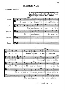 Rimanti amor in sempiterno oblio: Rimanti amor in sempiterno oblio by Andrea Gabrieli