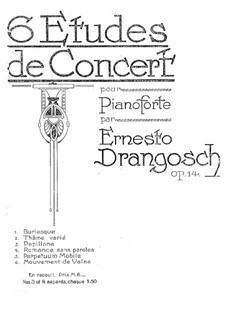 Sechs Konzert-Etüden, Op.14: Nr.1 Burlesque by Ernesto Drangosch