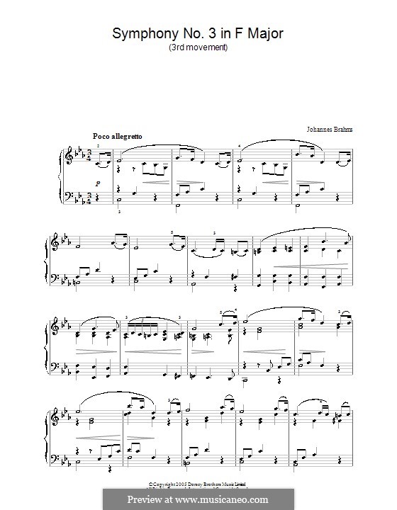 Teil III: Version für Klavier by Johannes Brahms