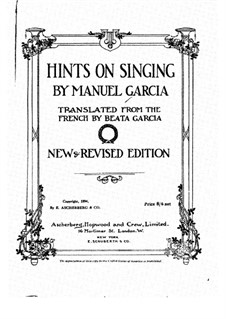 Hints on Singing: Hints on Singing by Manuel Garcia