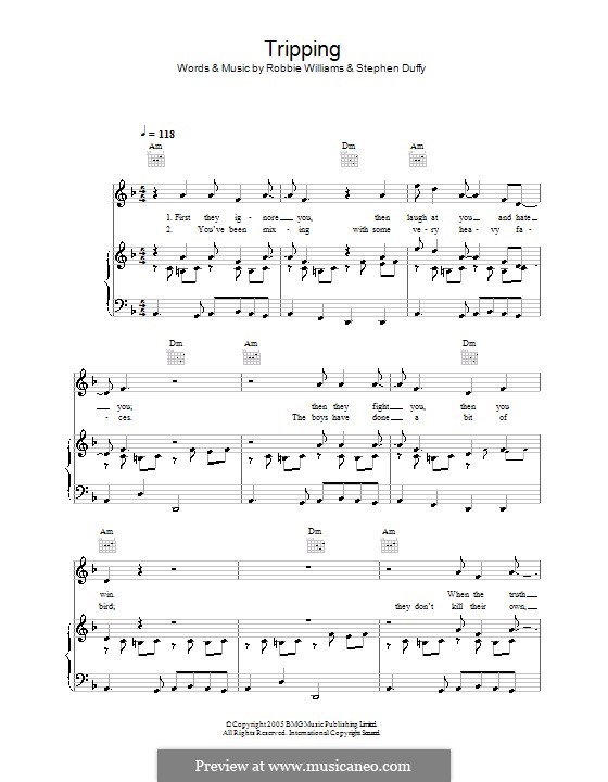 Tripping: Für Stimme und Klavier (oder Gitarre) by Stephen Duffy