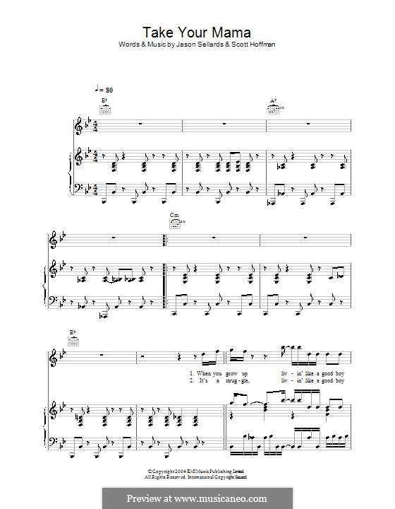 Take Your Mama (Scissor Sisters) von J. Sellards, S. Hoffman auf MusicaNeo