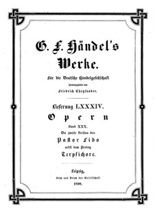 Terpsicore e Pastor Fido, HWV 8b: Terpsicore e Pastor Fido by Georg Friedrich Händel