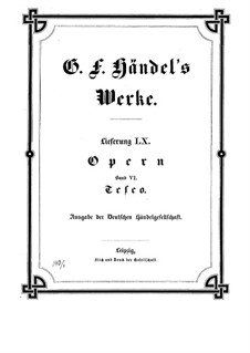 Teseo, HWV 9: Vollpartitur by Georg Friedrich Händel