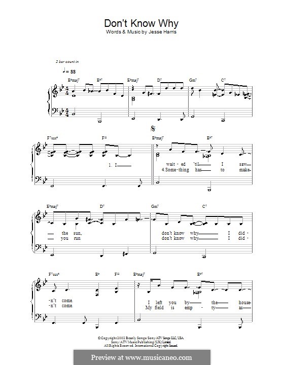 Vocal version: Für Stimme und Klavier by Jesse Harris