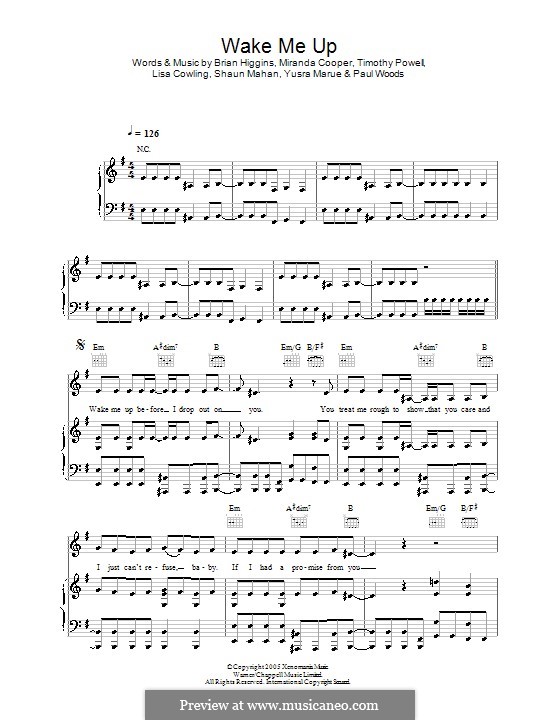 Wake Me Up (Girls Aloud) von B. Higgins, L. Cowling, M. Cooper, P