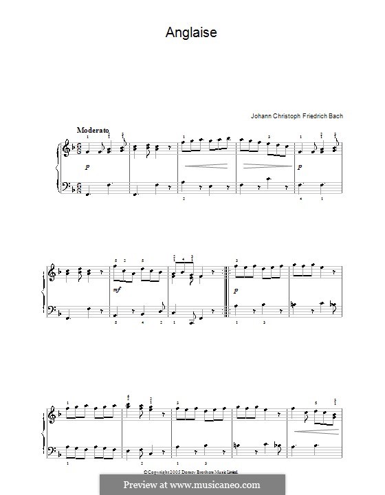 Anglaise: Anglaise by Johann Christoph Friedrich Bach