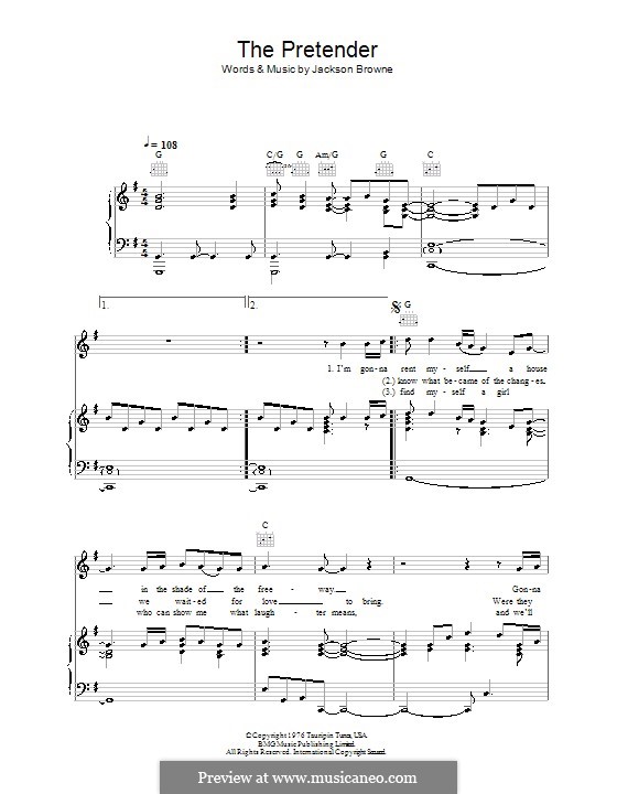 The Pretender: Für Stimme und Klavier (oder Gitarre) by Jackson Browne