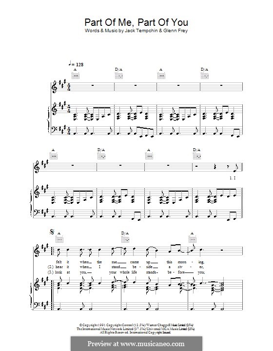 Part of Me, Part of You: Für Stimme und Klavier (oder Gitarre) by Jack Tempchin