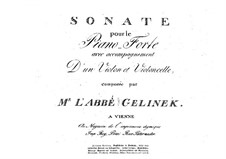 Sonate für Klavier, Violine und Cello: Sonate für Klavier, Violine und Cello by Joseph Gelineck