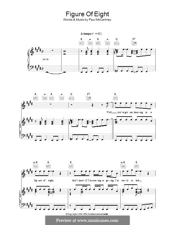 Figure of Eight: Für Stimme und Klavier (oder Gitarre) by Paul McCartney