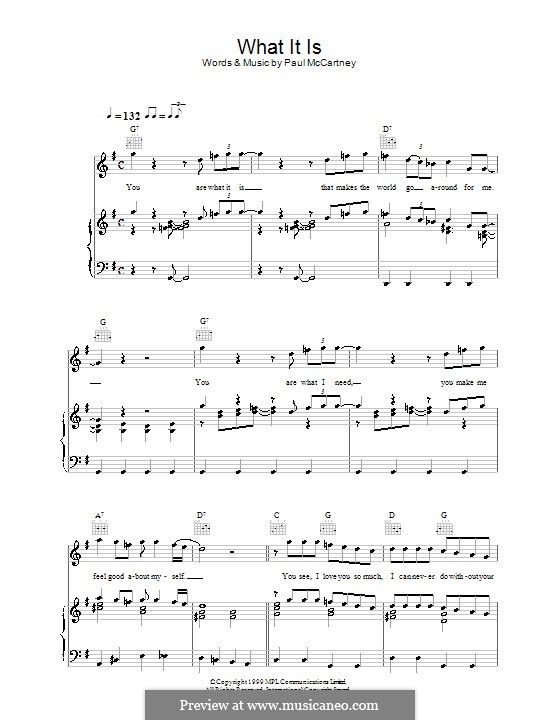 What It Is: Für Stimme und Klavier (oder Gitarre) by Paul McCartney