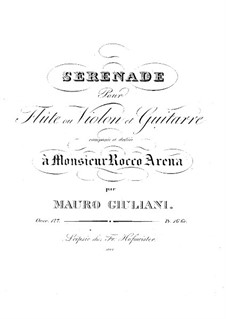 Serenade für Flöte (oder Violine) und Gitarre, Op.127: Serenade für Flöte (oder Violine) und Gitarre by Mauro Giuliani