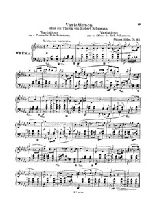 Variationen über ein Thema von R. Schumann, Op.142: Variationen über ein Thema von R. Schumann by Stephen Heller